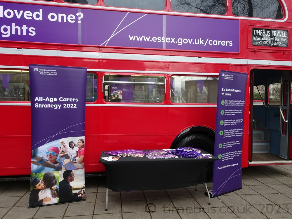 Branding displays on Exhibition Bus - County Hall, Chelmsford
