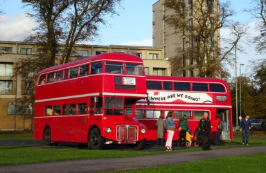 Featuring bus hire using: Exhibition Bus, Open Platform Routemaster.