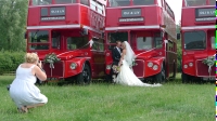 Photographing bride and groom