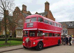 Yellow brick road leads to Routemaster - St Albans Register Office