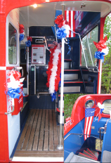 Platform. stairs, Stars and Stripes