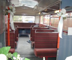 Downstairs interior with wedding decorations